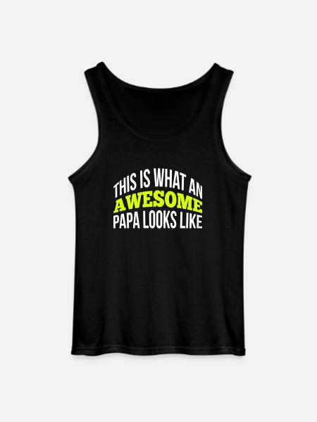 Papa - Gildan Men’s Tank Top - black