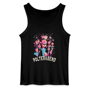 Bachelor party, bachelor party, wedding, wedding - Gildan Men’s Tank Top - black - Front - AI Model Male 185 dark (185cm)