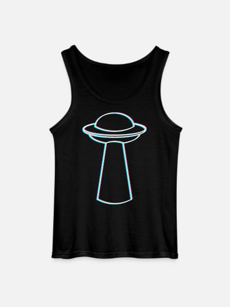 UFO Glitch – Rave & Techno Vibes - Gildan Men’s Tank Top - black