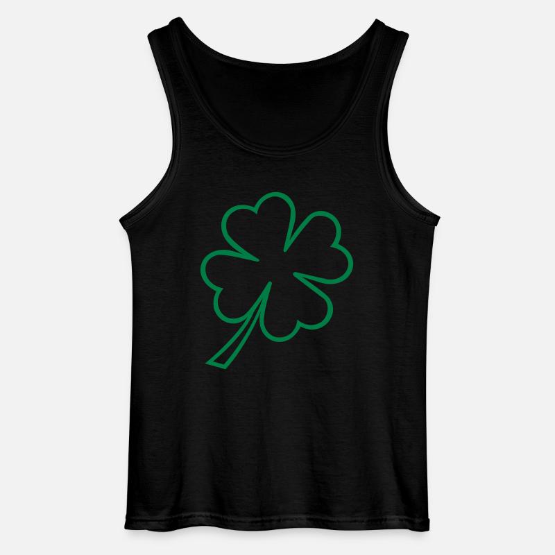 lucky clover st patrick - Gildan Männer Tank Top - Schwarz
