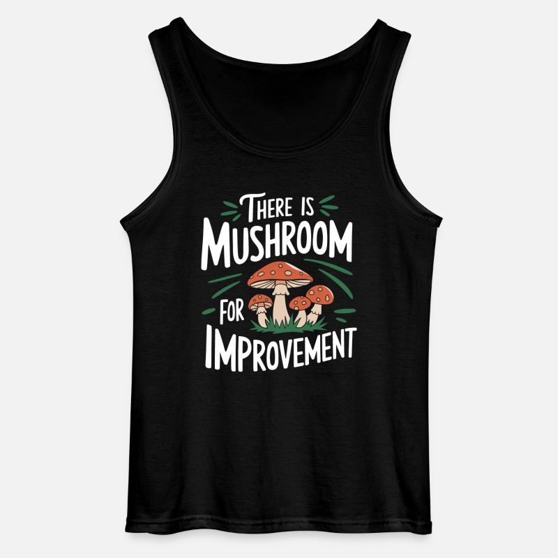 Pilz Pilze Funghi Champignon - Gildan Männer Tank Top - Schwarz