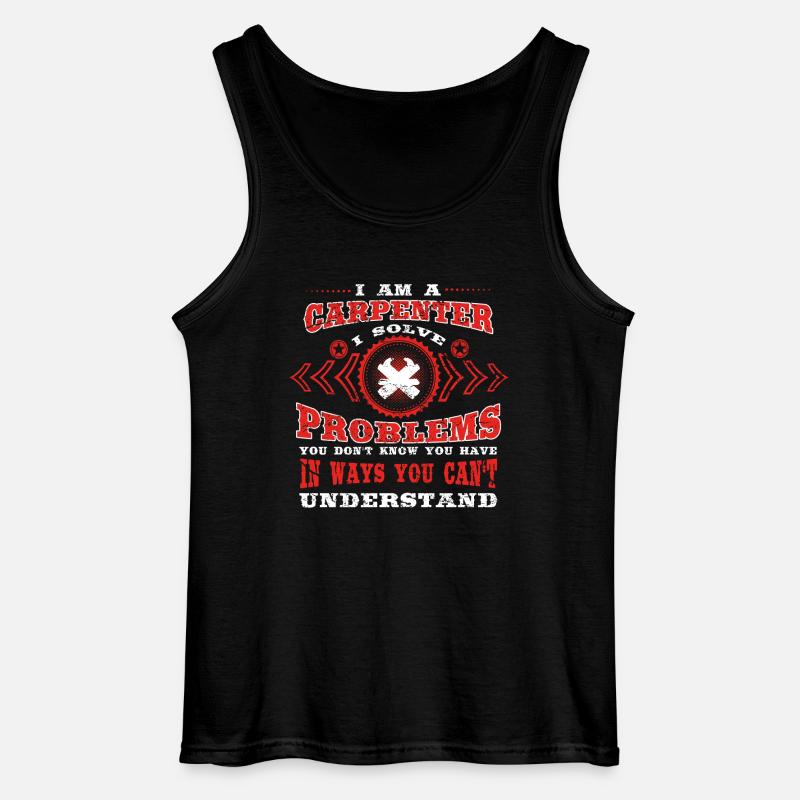 poison solve problems know CARPENTER - Gildan Men’s Tank Top - black