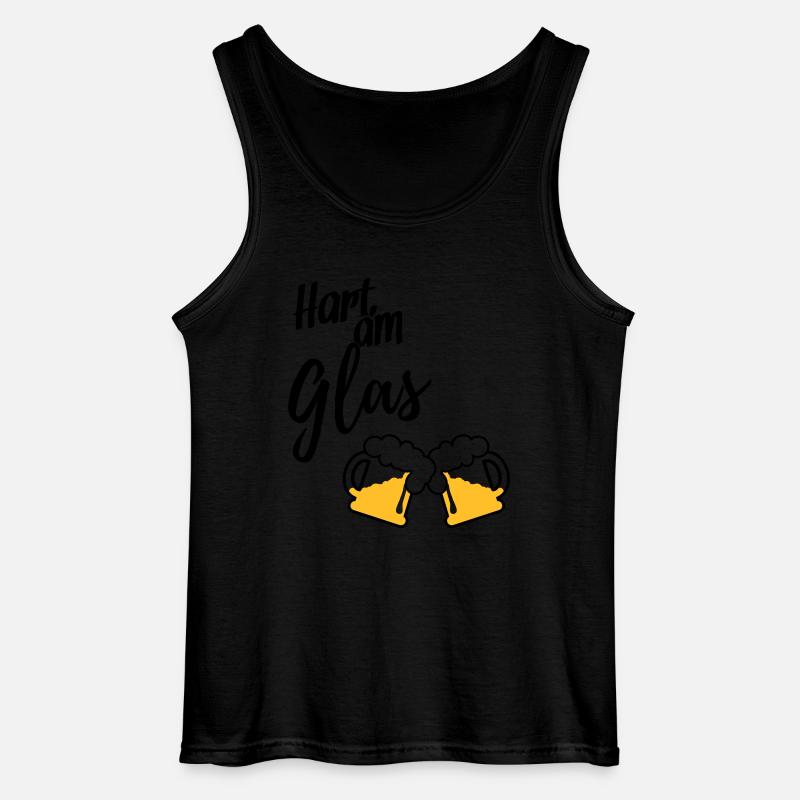 Hart am Glas - Gildan Männer Tank Top - Schwarz