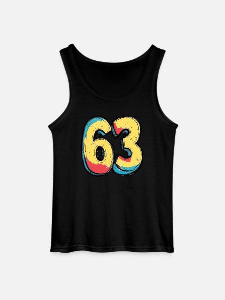 63 Number Comic - Gildan Men’s Tank Top - black