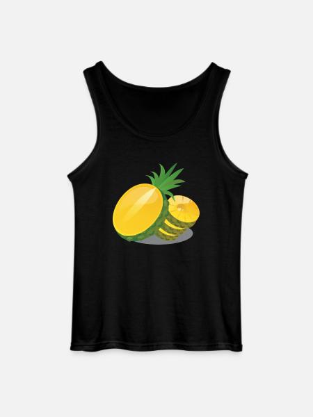 Pineapple in slices - Gildan Men’s Tank Top - black