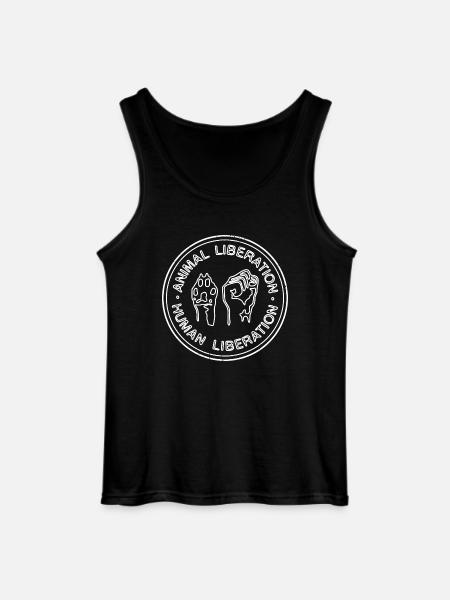 Animal Liberation Human Liberation - Gildan Men’s Tank Top - black