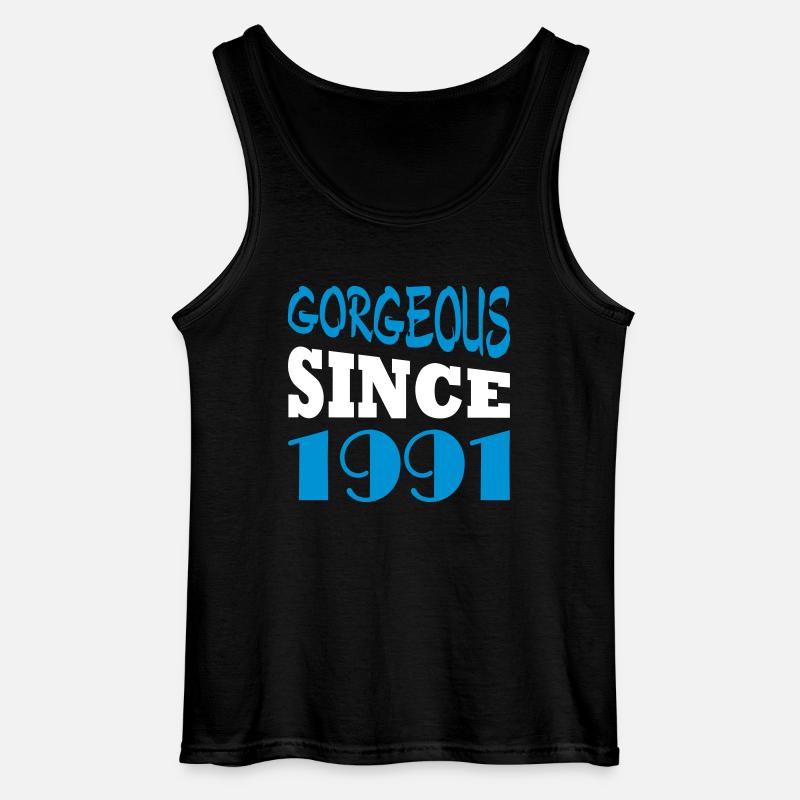 Gorgeous since 1991 - Gildan Männer Tank Top - Schwarz