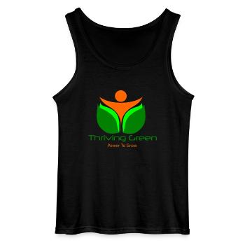 Thriving Green - Gildan Männer Tank Top - Schwarz - Vorne - AI Model Male 185 dark (185cm)