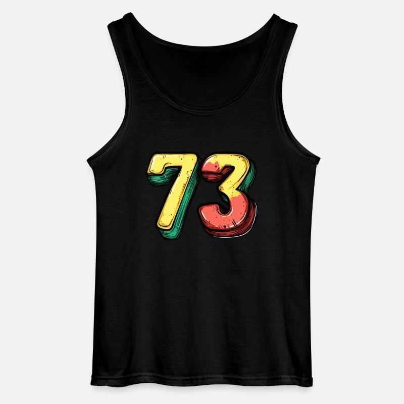 73 Zahl Comic - Gildan Männer Tank Top - Schwarz