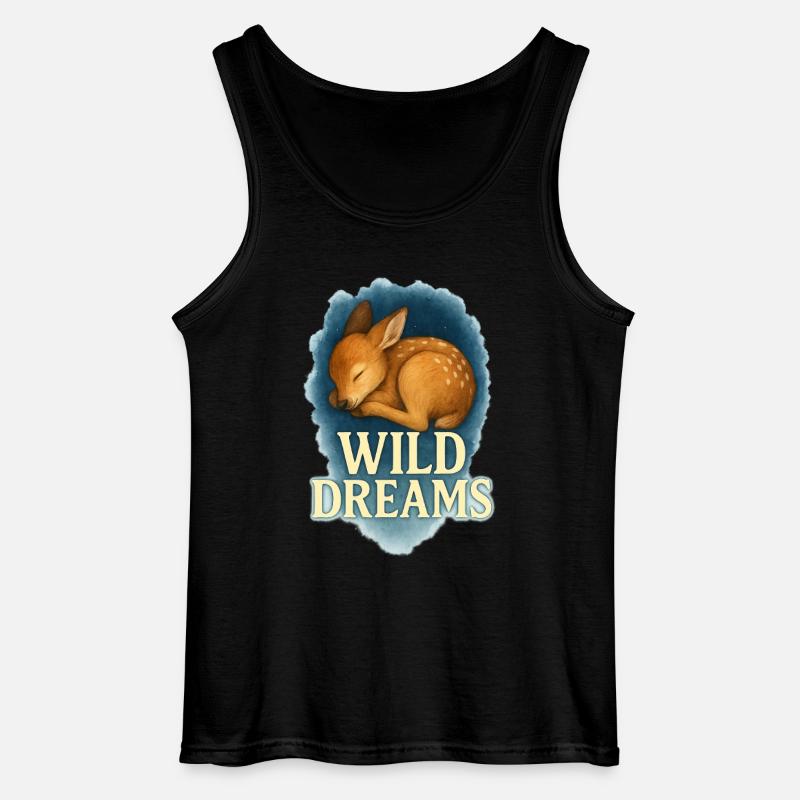 Wild Dreams – Schlafendes Rehkitz - Gildan Männer Tank Top - Schwarz