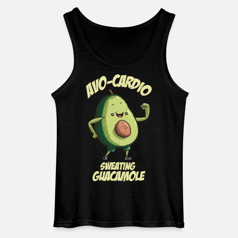 Sweating Guacamole Avocado - Gildan Männer Tank Top - Schwarz
