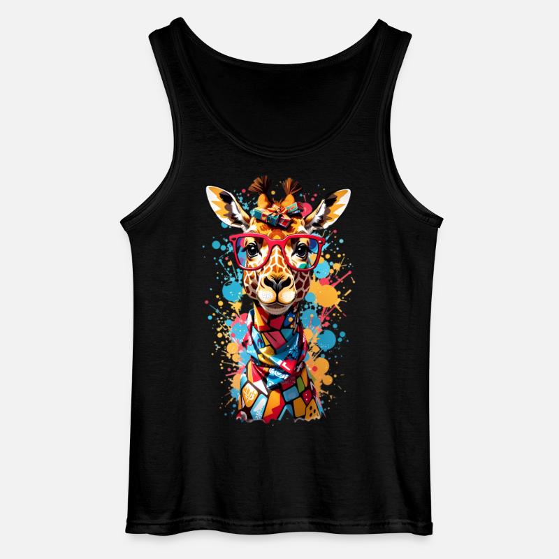 Coole Giraffe - Gildan Männer Tank Top - Schwarz
