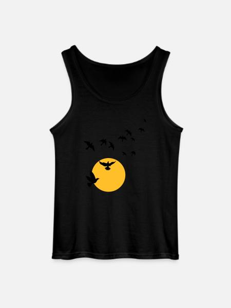Birds in the sunset - Gildan Men’s Tank Top - black