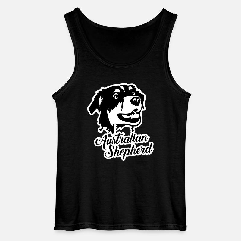 Australian Shepherd - Gildan Männer Tank Top - Schwarz
