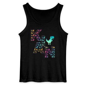 KIAN - Schöner Jungen Name mit Dinosaurier - Gildan Männer Tank Top - Schwarz - Vorne - AI Model Male 185 dark (185cm)
