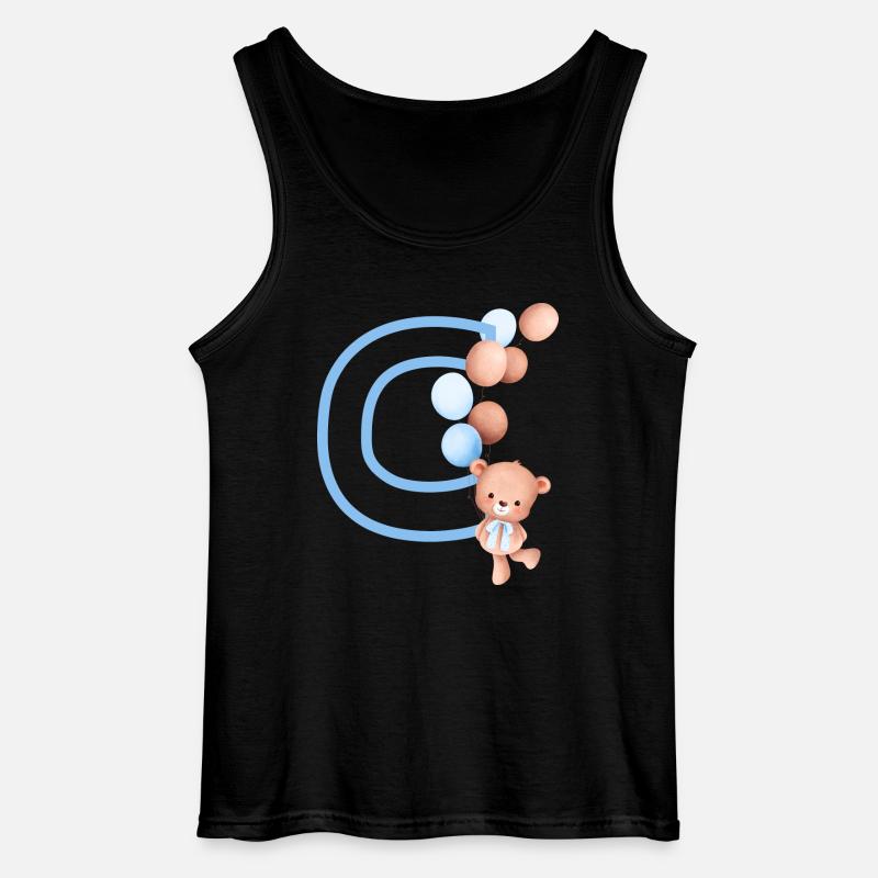 Buchstabe c blauer Bär - Gildan Männer Tank Top - Schwarz