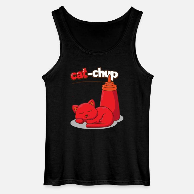 CatChup Katze, Geschenk Katze - Gildan Männer Tank Top - Schwarz