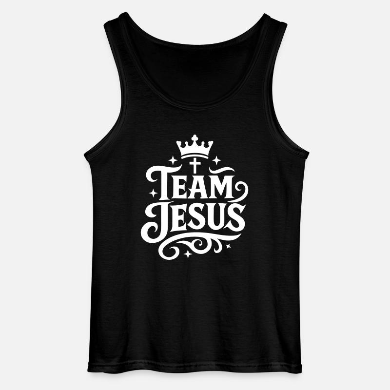 Team Jesus Krone - Gildan Männer Tank Top - Schwarz