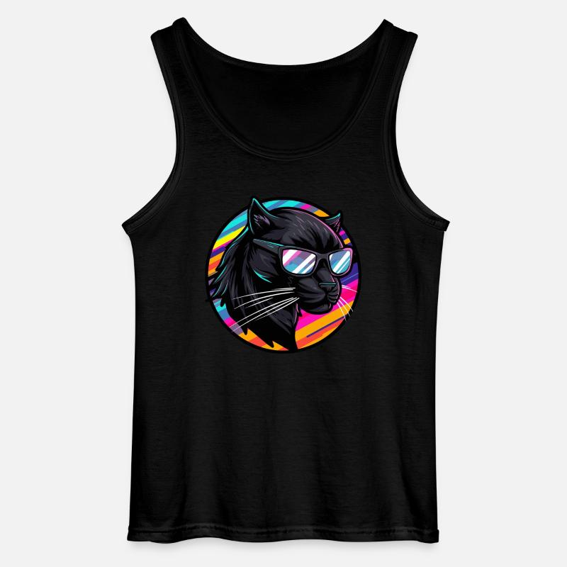 Panther Comic Cool - Gildan Männer Tank Top - Schwarz