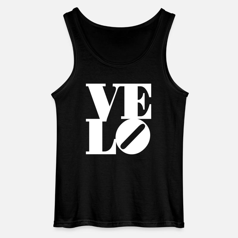 LOVE VELO 1farbig - Gildan Männer Tank Top - Schwarz