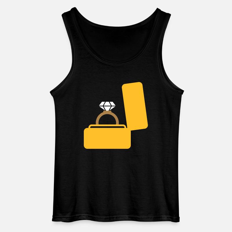 Ring Hochzeit Geschenk - Gildan Männer Tank Top - Schwarz