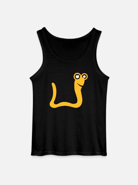 Worm snake - Gildan Men’s Tank Top - black