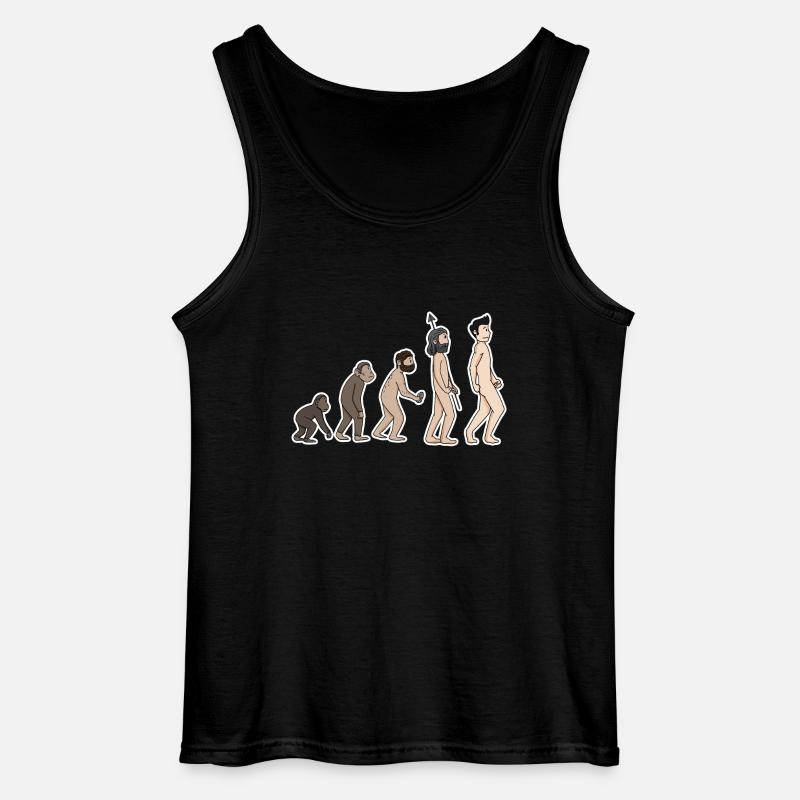 evolution - Gildan Men’s Tank Top - black
