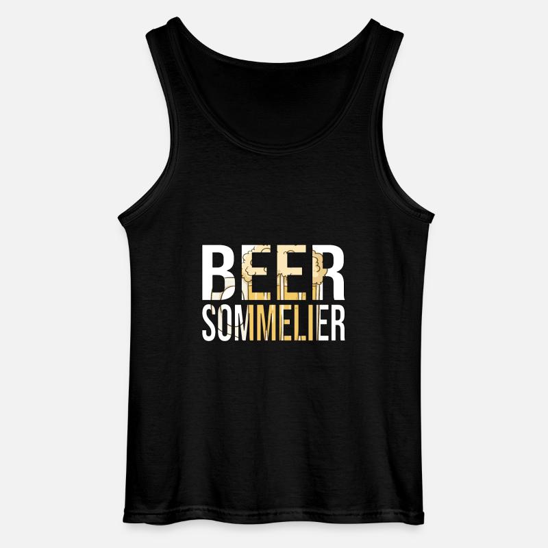 Bier Spruch Biertrinker Geschenk Biersommelier - Gildan Männer Tank Top - Schwarz