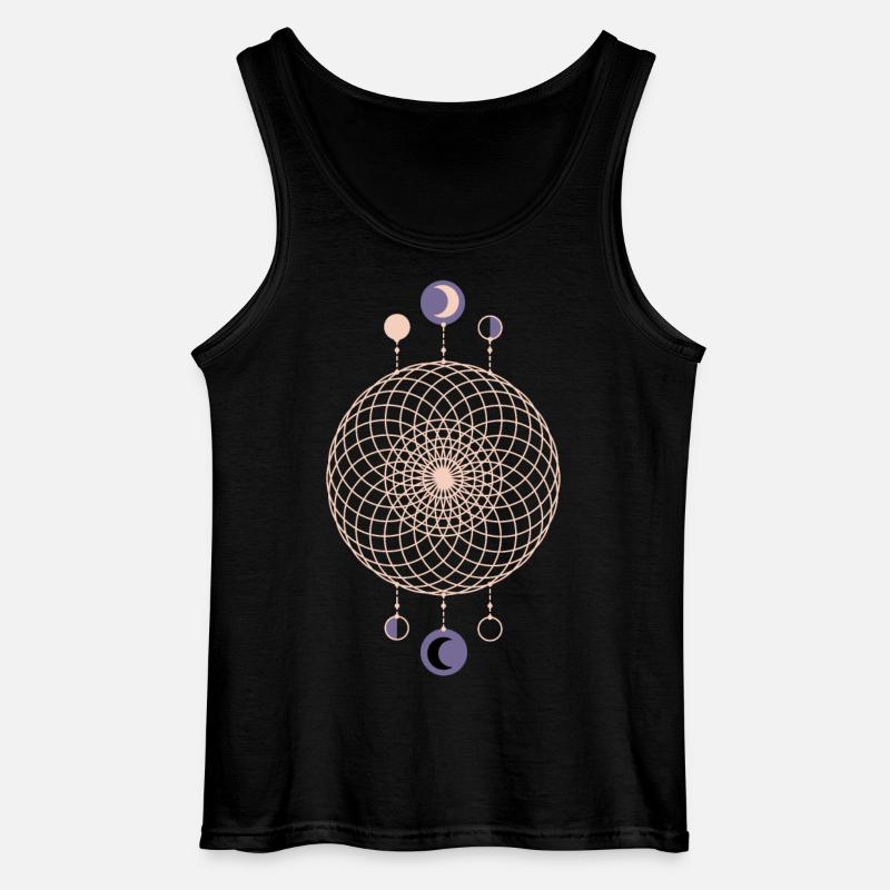 Mondphasen Geometrisches Muster - Gildan Männer Tank Top - Schwarz