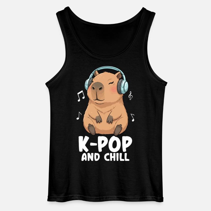 K Pop And Chill - Gildan Männer Tank Top - Schwarz