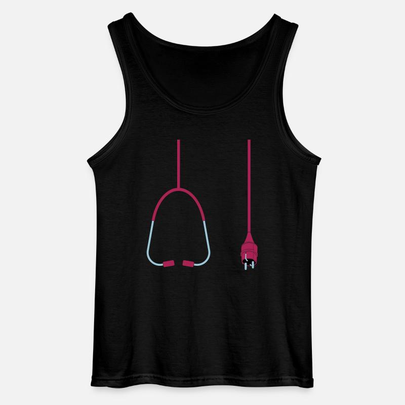 Stethoscop Power - Gildan Männer Tank Top - Schwarz