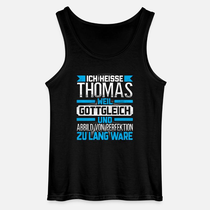 THOMAS - Gottgleich - Gildan Männer Tank Top - Schwarz
