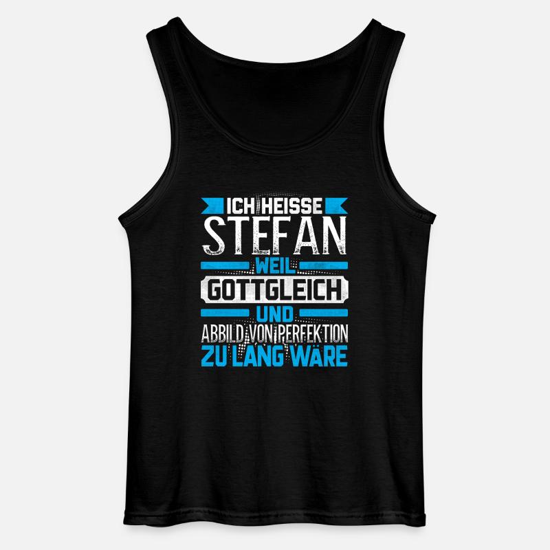 STEFAN - Gottgleich - Gildan Männer Tank Top - Schwarz