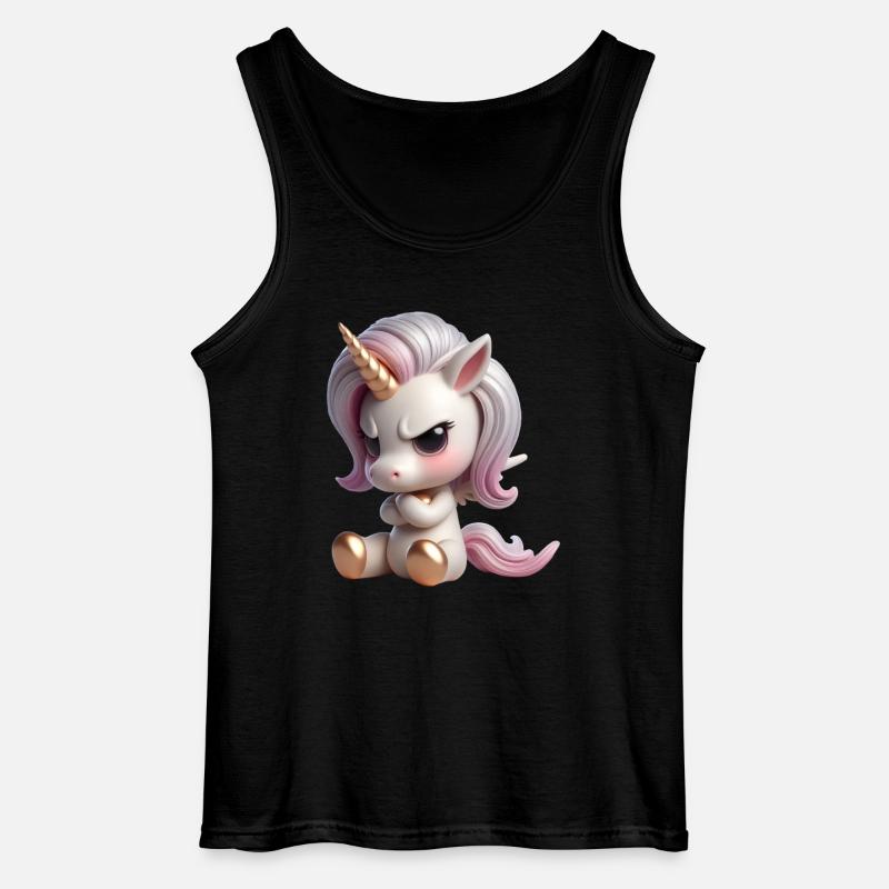 Einhorn grimmig 2 - Gildan Männer Tank Top - Schwarz