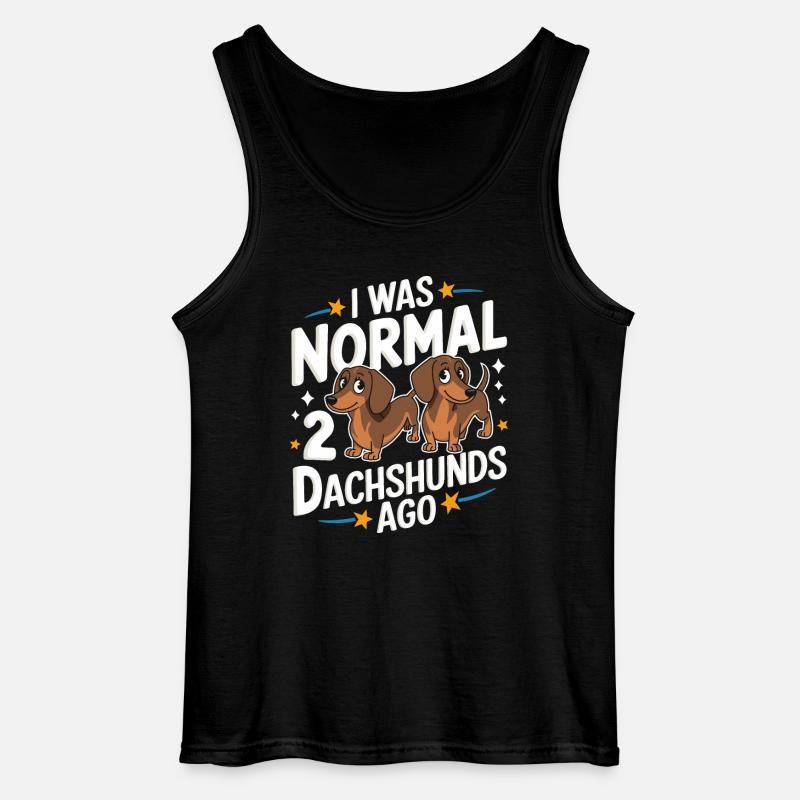 Dackel Hund - Gildan Männer Tank Top - Schwarz
