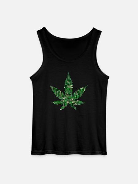 Hanfblatt Schriftzug Geschenk Geschenkidee - Gildan Männer Tank Top - Schwarz