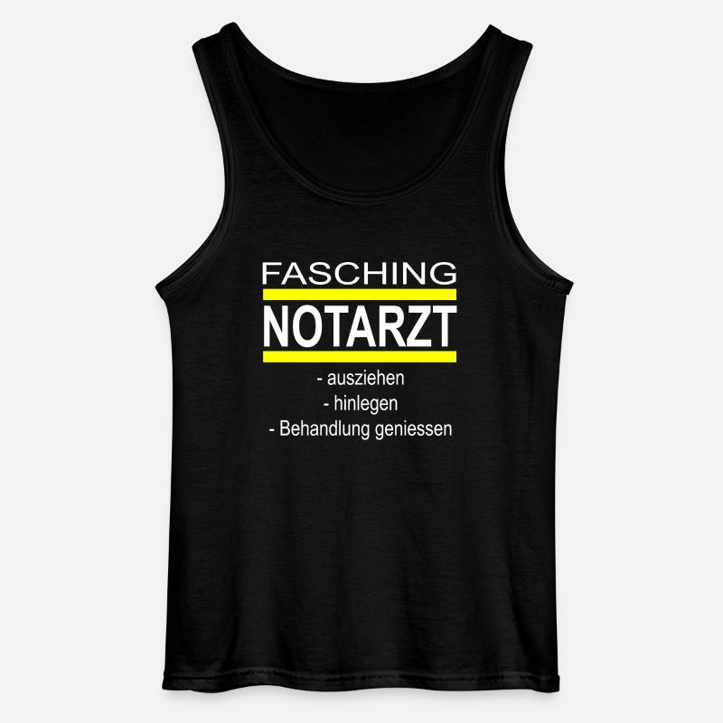 Fasching Notarzt - Gildan Männer Tank Top - Schwarz
