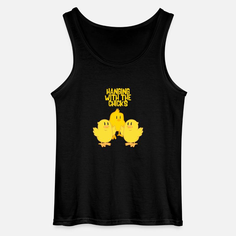 Mit den Chicks abhängen - Gildan Männer Tank Top - Schwarz