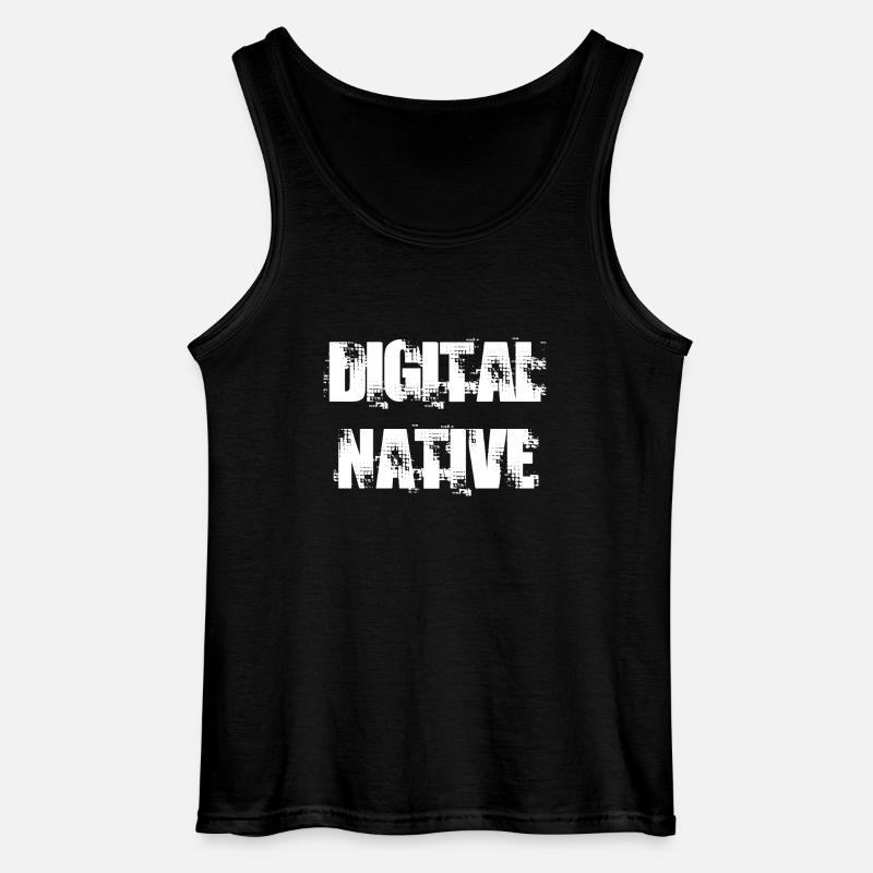 DIGITAL NATIVE - Gildan Männer Tank Top - Schwarz