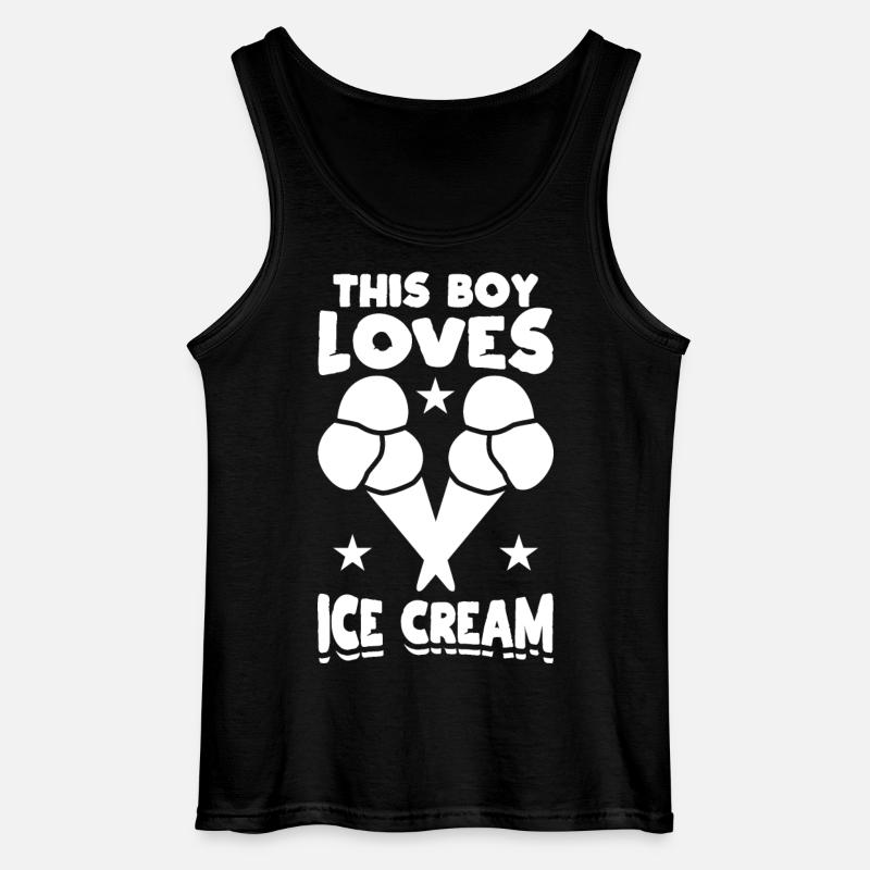 Kleiner Eiscreme Liebhaber - Gildan Männer Tank Top - Schwarz