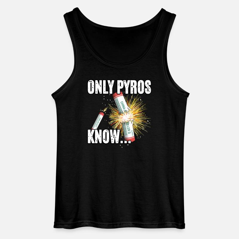 only pyros know - Gildan Männer Tank Top - Schwarz