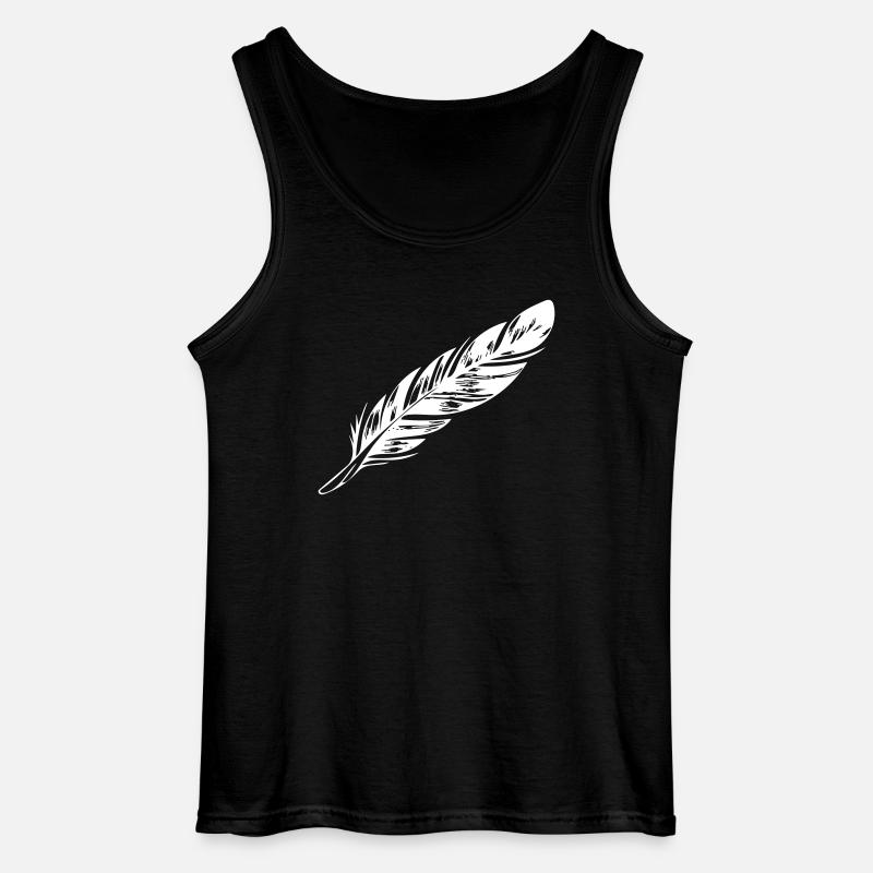 Feder - Gildan Männer Tank Top - Schwarz