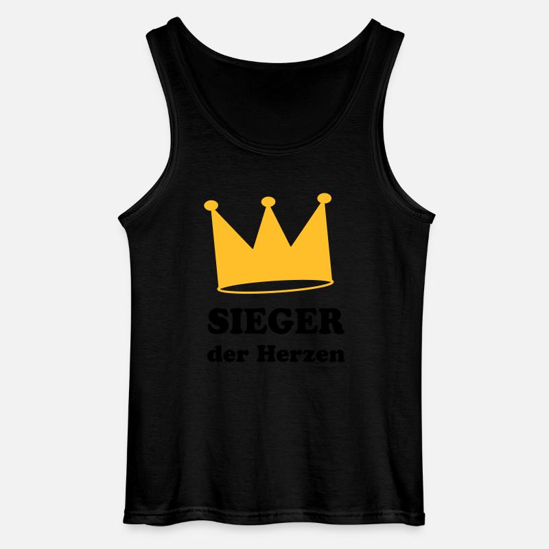 Sieger der Herzen - Gildan Männer Tank Top - Schwarz