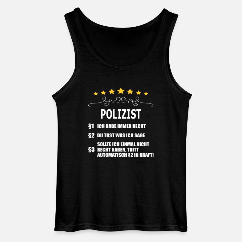 POLIZIST - Gildan Männer Tank Top - Schwarz