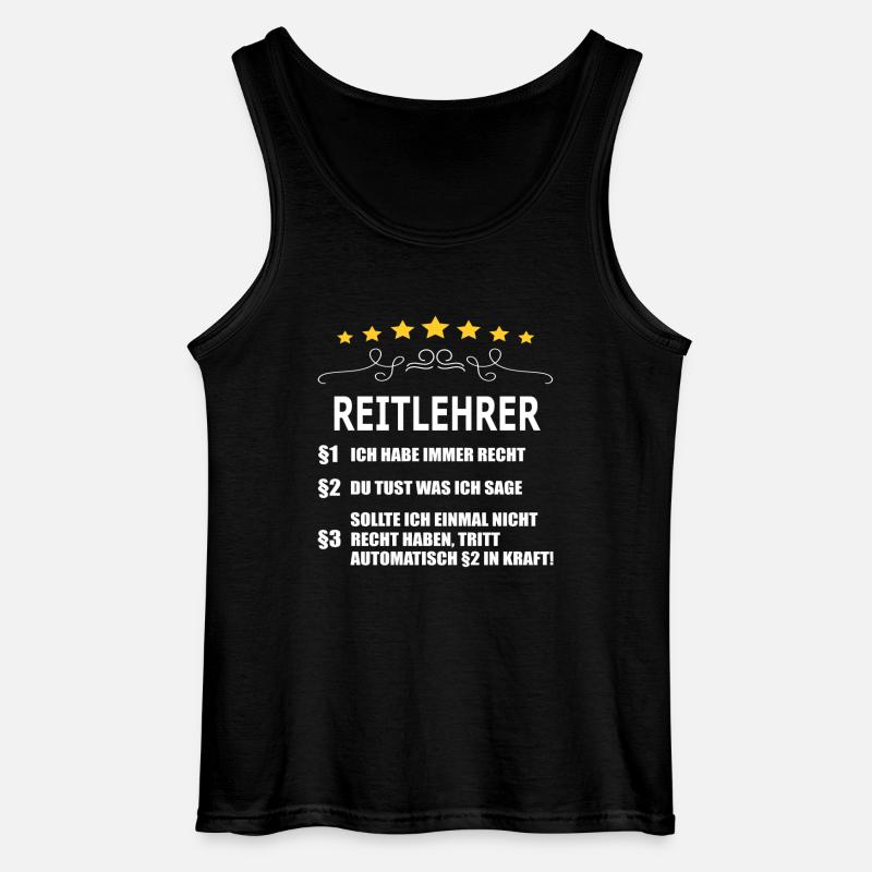REITLEHRER - Gildan Männer Tank Top - Schwarz