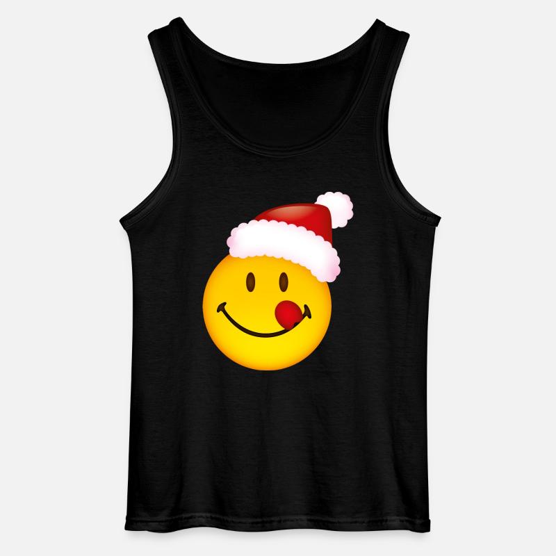 Smiley Cheeky Christmas - Canotta da uomo Gildan - nero