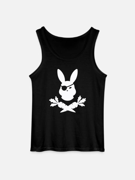 Rabbit Pirate - Gildan Men’s Tank Top - black
