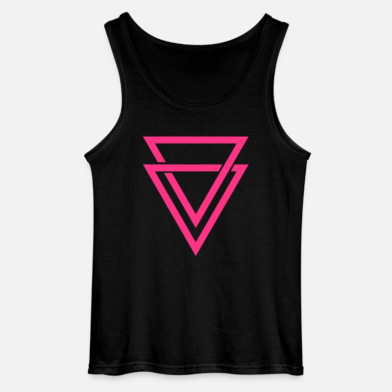 double triangle - Gildan Männer Tank Top - Schwarz