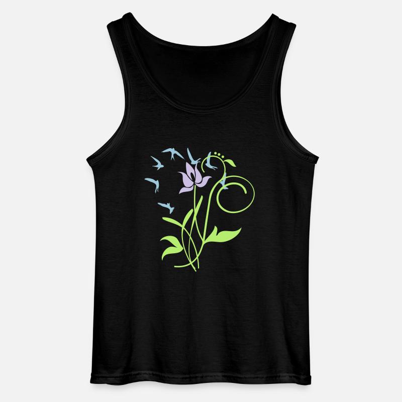 Orchidee / orchid (2c) - Gildan Männer Tank Top - Schwarz
