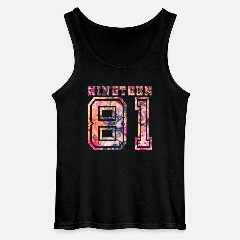 NINETEEN 1981 B - Gildan Männer Tank Top - Schwarz